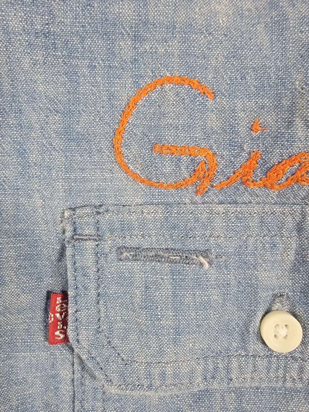 Levi's Light Blue Chambray MLB San Francisco Giants
